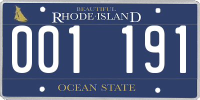 RI license plate 001191