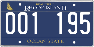 RI license plate 001195