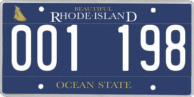 RI license plate 001198