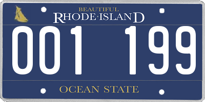 RI license plate 001199