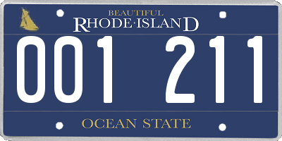 RI license plate 001211