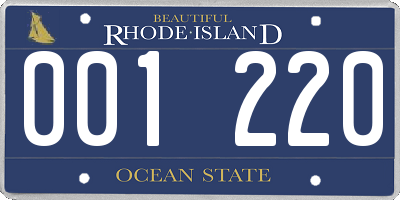 RI license plate 001220