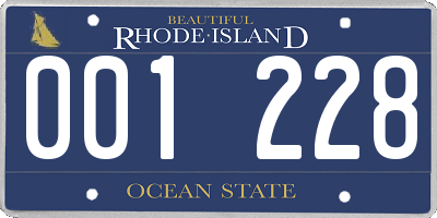 RI license plate 001228