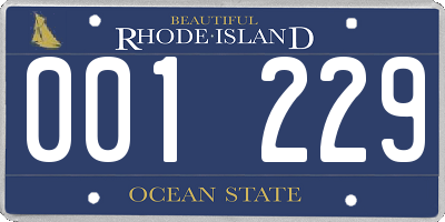 RI license plate 001229