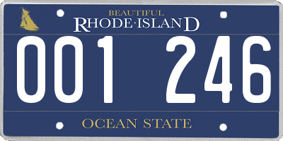 RI license plate 001246