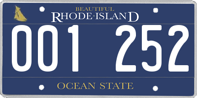 RI license plate 001252