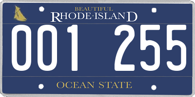 RI license plate 001255