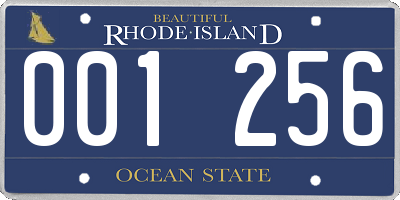 RI license plate 001256