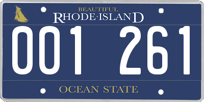 RI license plate 001261