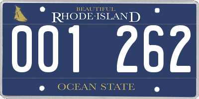 RI license plate 001262