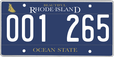 RI license plate 001265