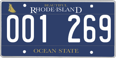 RI license plate 001269