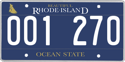 RI license plate 001270