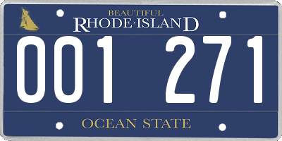 RI license plate 001271