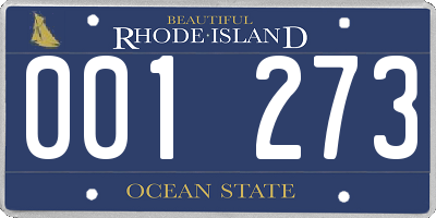 RI license plate 001273