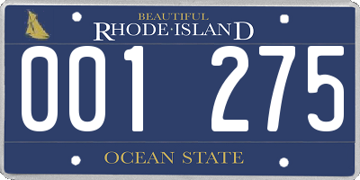 RI license plate 001275