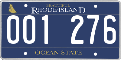 RI license plate 001276