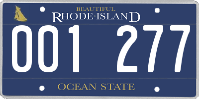 RI license plate 001277