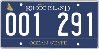 RI license plate 001291