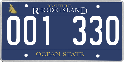 RI license plate 001330