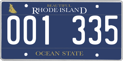 RI license plate 001335