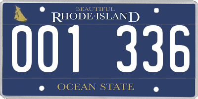 RI license plate 001336