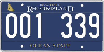 RI license plate 001339
