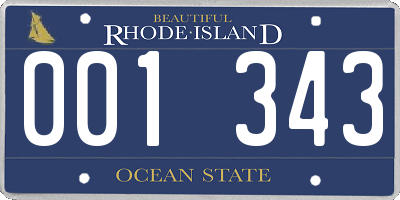 RI license plate 001343