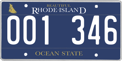 RI license plate 001346