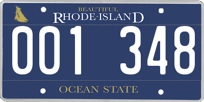 RI license plate 001348