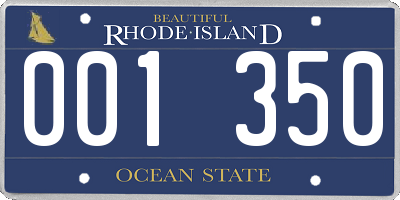 RI license plate 001350