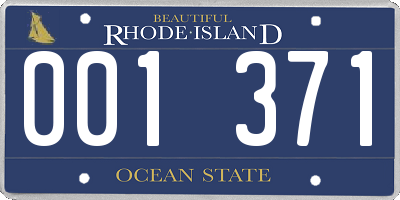 RI license plate 001371