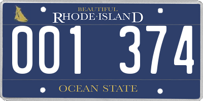 RI license plate 001374