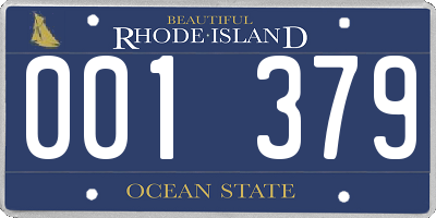 RI license plate 001379