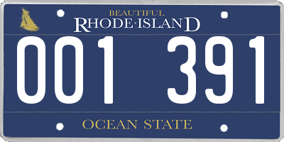 RI license plate 001391