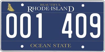 RI license plate 001409