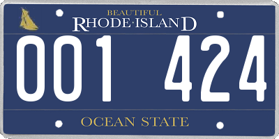 RI license plate 001424