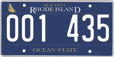 RI license plate 001435