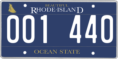 RI license plate 001440