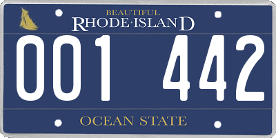 RI license plate 001442