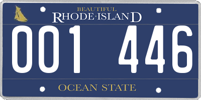 RI license plate 001446