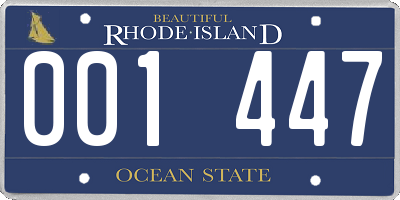 RI license plate 001447