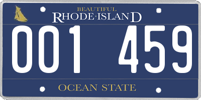 RI license plate 001459