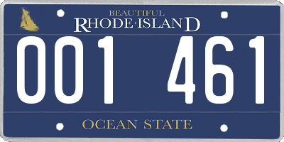 RI license plate 001461