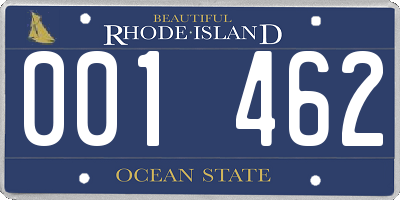 RI license plate 001462