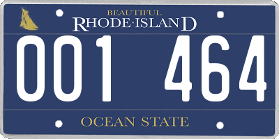 RI license plate 001464