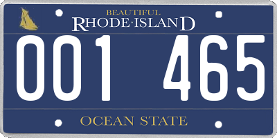 RI license plate 001465