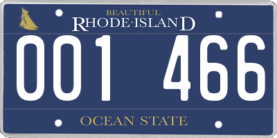 RI license plate 001466