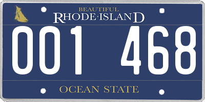 RI license plate 001468