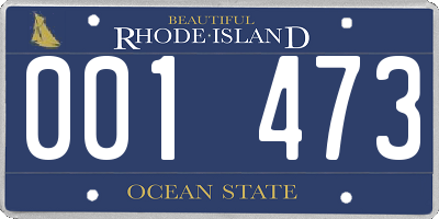 RI license plate 001473